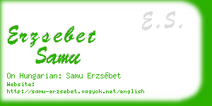 erzsebet samu business card