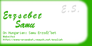 erzsebet samu business card